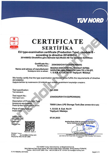  Lpg Tank Cert. 3