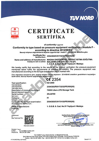  Lpg Tank Cert. 4